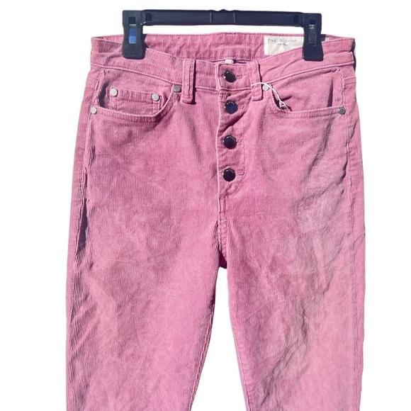 Rag & Bone  pink corduroy Nina high-rise pants 26 - Picture 3 of 8